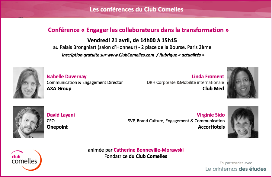 Conférence "Engager les collaborateurs dans la transformation" | Club Comelles